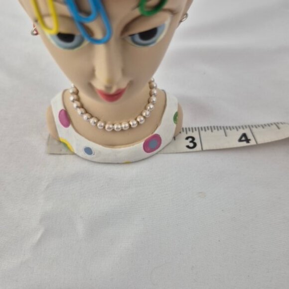 Bad Hair Day Paperclip Holder Lady Head Magnetic - Picture 14 of 14